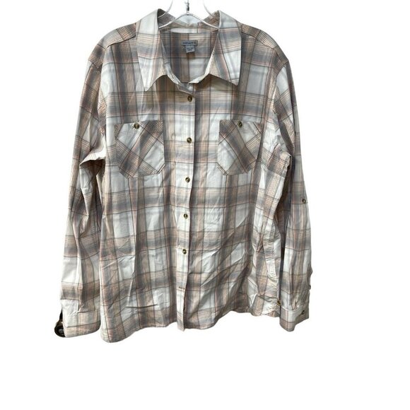 NWOT Carhartt Women’s Plaid Button Down Shirt Long Sleeve Western XXL 20 - Picture 1 of 7